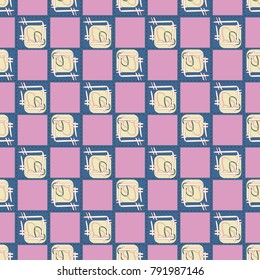 New colorful seamless pattern with doodle heart.
