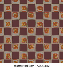 New colorful seamless pattern with doodle heart.