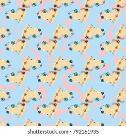 New colorful seamless pattern with doodle heart.