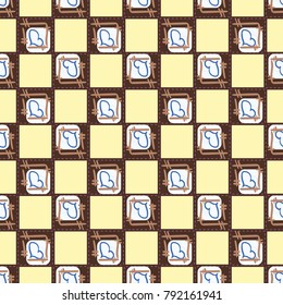 New colorful seamless pattern with doodle heart.