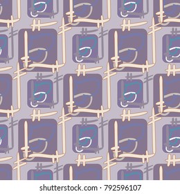 New colorful seamless pattern with doodle heart.