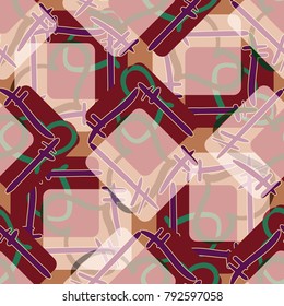 New colorful seamless pattern with doodle heart.