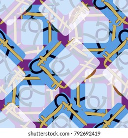 New colorful seamless pattern with doodle heart.