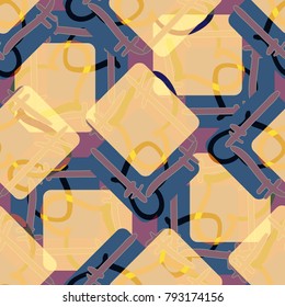 New colorful seamless pattern with doodle heart.