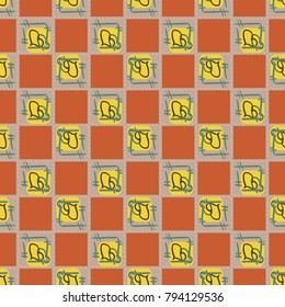 New colorful seamless pattern with doodle heart.