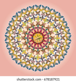 New colorful sewing mandala for design work.