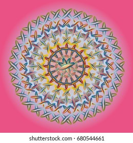 New colorful sewing mandala for design work.