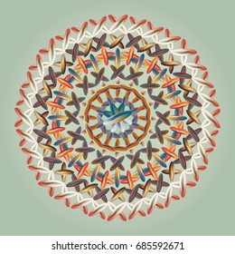 New colorful sewing mandala for design work.