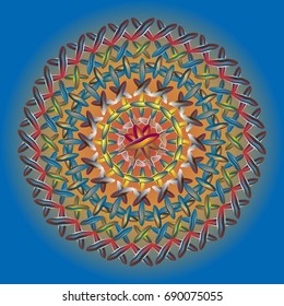 New colorful sewing mandala for design work.