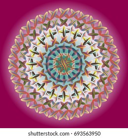 New colorful sewing mandala for design work.
