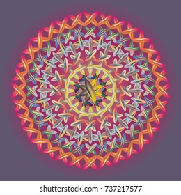 New colorful sewing mandala for design work.