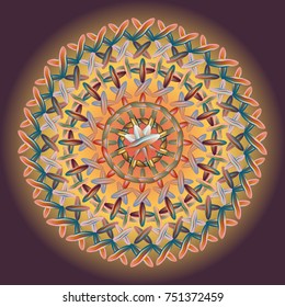 New colorful sewing mandala for design work.