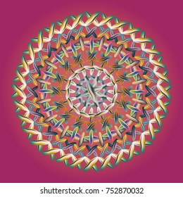 New colorful sewing mandala for design work.