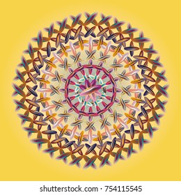 New colorful sewing mandala for design work.