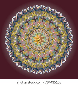 New colorful sewing mandala for design work.