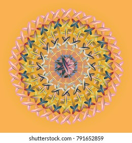 New colorful sewing mandala for design work.