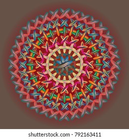 New colorful sewing mandala for design work.