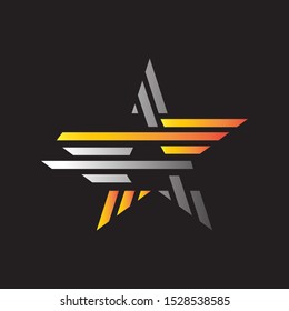 new colorful star logo vector icon decorative and creative five pentagonal stars concept illustration. 