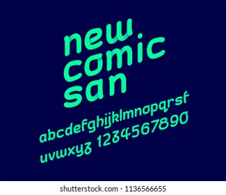 new comic san italic font set