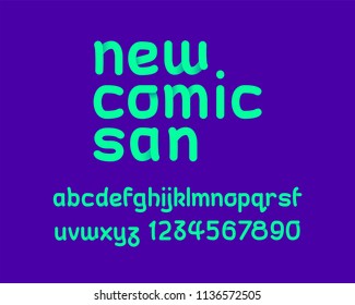new comic san serif font set
