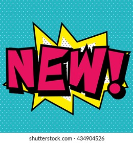 new! - Comic Speech Bubble, Cartoon