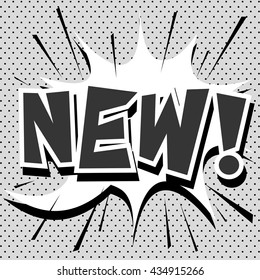 new! - Comic Speech Bubble, Cartoon