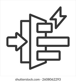 New Competitor Outline Icon Vector Illustration