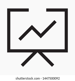 New computer chart flat vector icon.  Vector icon.