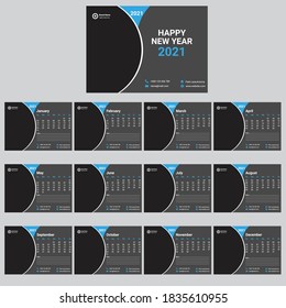 new concept of desk calendar design 2021 by creative shape.