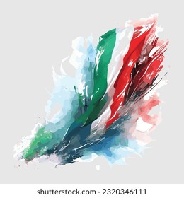 New Concept Flag of Italy, brush stroke background T-shirt Desaign