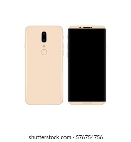 New concept phone designs gold and background white color