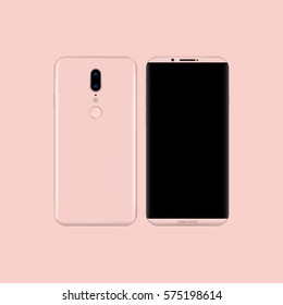 New concept phone designs Pink and background Pink color