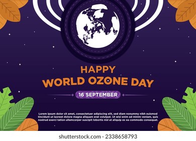 New Concept Vector World Ozone Day With Plant Illustration