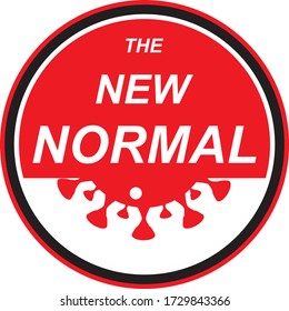 New concept words for normal logos and globe world. Only normal after the COVID-19 background concept. Vector illustration of human lifestyle disorder.