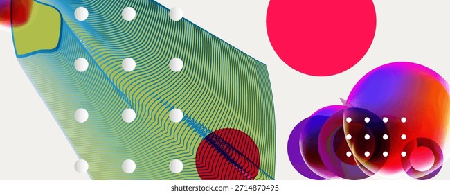 Nuevo Anuncio creativo fluido conceptual abstracto, colores de neón brillantes de moda con líneas dinámicas. Presentación, diapositivas para redes sociales o creativos