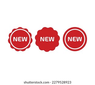 New condition note tag mark, merchandise sticker label set icons. Store product arrival and sale promotion advertising sticky badge. vector design and illustration.
