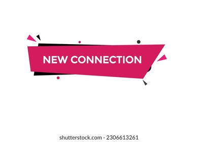 nuevos vectores de conexión, señal, voz de burbuja de nivel nueva conexión
