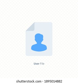 new contact identity man person file icon single graphic design element vector illustration for business presentation, info-graphic, web and mobile application, app user interface