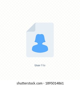 new contact identity woman person file icon single graphic design element vector illustration for business presentation, info-graphic, web and mobile application, app user interface