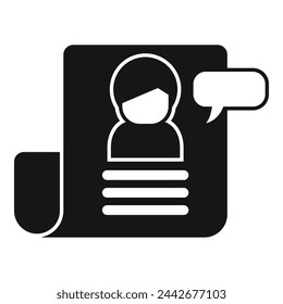 New content media speech icon simple vector. Online influencer. Text message