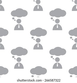 New Conversation white and black seamless pattern for web design. Vector symbol