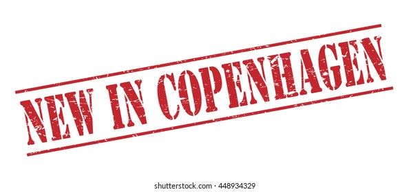 new in copenhagen vector stamp on white background