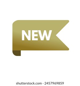 new corner sticker	- vector illustration