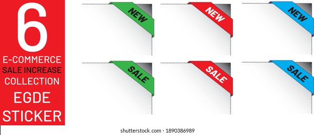 NEW CORNER STICKERS FOR E-COMMERCE SHOPS AND POSTS SALE AS VECTOR GRAPHIC ICON SYMBOL