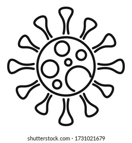 New corona virus icon. Outline new corona virus vector icon for web design isolated on white background
