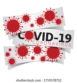 New Coronavirus Covid19 concept design logo vector illustration