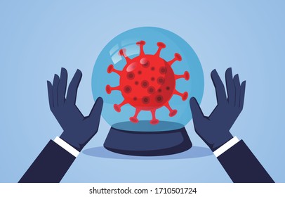 New coronavirus inside magic crystal ball