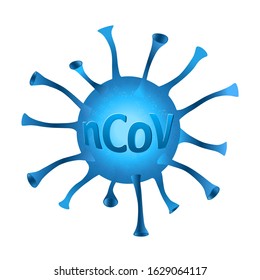 New Corona-virus on a transparent background. NCoV