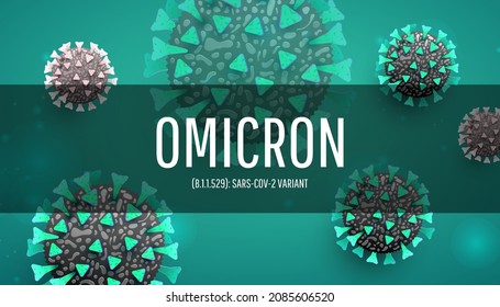 New Coronavirus or SARS-CoV-2 Variant Omicron B.1.1.529 infection medical with typography and copy space. New official name for for awareness or alert against epidemic disease spread, symptoms or