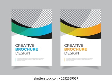 New corporate business company profile, magazine, catalog, leaflet, handbill, brochure cover design template, annual report cover design template